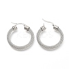 Non-Tarnish 304 Stainless Steel Mesh Hoop Earrings EJEW-C501-12P-A-2