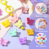 21Pcs 21 Colors Butterfly Food Grade Eco-Friendly Silicone Focal Beads SIL-CJ0002-29-3