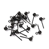 304 Stainless Steel Ball Stud Earring Findings X-STAS-G099-09B-1