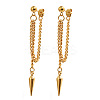 304 Stainless Steel Dangle Stud Earrings WGF9E4F-01-5