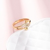 304 Stainless Steel Clear Cubic Zirconia Finger Rings for Women RJEW-Z115-01G-4