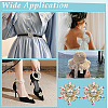 2Pcs Flower Rhinestone Ornament Accessories DIY-FG0006-42G-01-6