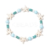 Dyed Synthetic Turquoise & Natural Howlite Beads Bracelets for Women BJEW-JB11794-03-2