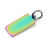 Ion Plating(IP) 304 Stainless Steel Pendants STAS-I311-31B-RC-2
