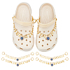 Alloy & Resin & Rhinestone Evil Eye Charm Shoe Decoration Chain FIND-AB00024-02-1