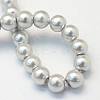 Baking Painted Pearlized Glass Pearl Round Bead Strands HY-Q003-4mm-62-4