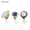 Adjustable Flower Alloy & Iron Bezel Cup Ring Base with Rotatable Tray MAK-T012-08AB-5