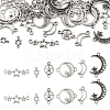  36Pcs 6 Styles Tibetan Style Zinc Alloy Connector Charms FIND-TA0002-96-10