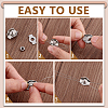 30Pcs 304 Stainless Steel Wire Rope Cable Clip Clamp STAS-GA0002-04-3
