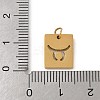 304 Stainless Steel Charms STAS-R001-03G-02-3