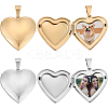4Pcs 2 Colors 316 Surgical Stainless Steel Locket Pendants STAS-BBC0005-06-1