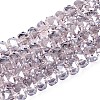Electroplate Transparent Glass Beads Strands X-EGLA-N022-04A-D15-1