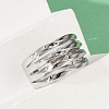 Brass Adjustable Open Cuff Rings for Women RJEW-C129-02P-3