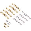 Rack Plating Brass Lobster Claw Clasps with Clip Ends KK-PH0035-34-1
