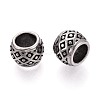 304 Stainless Steel Large Hole Beads STAS-T072-100AS-2
