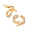 2Pcs 304 Stainless Steel Adjustable Cuff Rings Sets for Women RJEW-Z099-02G-3