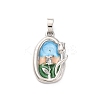Brass Enamel Pendants KK-S502-02G-A-1