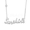 SHEGRACE Rhodium Plated 925 Sterling Silver Pendant Necklace JN695A-1
