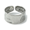 Non-Tarnish 304 Stainless Steel Open Cuff Ring RJEW-L110-019P-2