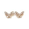Brass Pave Cubic Zirconia Multi-Strand Butterfly Links KK-K407-30G-01-1