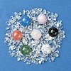 Natural & Synthetic Gemstone Healing Round Ornaments AJEW-FS0001-13A-2