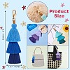 3Pcs Colorful Tassel Keychain Handmade Boho Keychain Personalized Bag Charm Tassel Keychain for Women JX282B-2