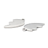 Non-Tarnish 304 Stainless Steel Split Pendants STAS-G251-07A-P-4