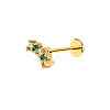 316L Surgical Stainless Steel Pave Green Cubic Zirconia Cartilage Earrings FS-WGC0A44-04-1
