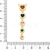 Brass Micro Pave Cubic Zirconia Pendants KK-K418-03A-G-3