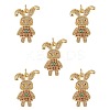 5Pcs Eco-Friendly Brass Micro Pave Cubic Zirconia Pendant ZIRC-SZ0001-96-1