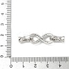 Brass Micro Pave Clear Cubic Zirconia Fold Over Clasps KK-U059-33P-3
