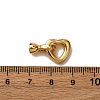 Brass Micro Pave Clear Cubic Zirconia Fold Over Clasps KK-Z121-27G-3