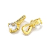 Rack Plating Brass Micro Pave Cubic Zirconia Charms KK-C074-01G-2