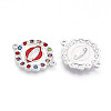 Alloy Rhinestone Enamel Connector Charms PALLOY-T092-02-2