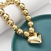 2Pcs 2 Styles Alloy Heart Pendant Necklaces Set NJEW-P319-02G-4