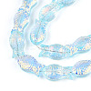 Transparency Electroplate Glass Beads Strands GLAA-T023-40A-03-3