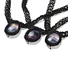 Natural Fluorite Teardrop Pendant Necklace NJEW-K258-01F-2