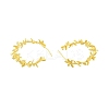 Brass Flower of Life Wrap Stud Earrings EJEW-G322-23MG-3