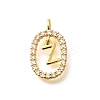 Brass Micro Pave Cubic Zirconia Pendants ZIRC-P123-01G-Z01-1