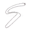 Non-Tarnish 304 Stainless Steel Singapore Chain Necklaces LS-MAK-L015-25C-P-1