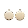 Ion Plating(IP) 304 Stainless Steel Pendant Cabochon Settings LS-STAS-G127-13-12mm-G-2
