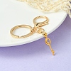 304 Stainless Steel Initial Letter Key Charm Keychains KEYC-YW00004-07-1