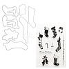 Gorgecraft 1 Sheet Silicone Clear Stamps DIY-GF0007-04-1
