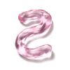 Transparent Resin Alphabet Pendants LS-RESI-C028-02S-2