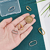 6Pcs 6 Colors 304 Stainless Steel Screw Carabiner Lock Charms FIND-UN0003-49-2