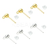 40Pcs 2 Colors 304 Stainless Steel Stud Earring Findings STAS-FS0001-57-3