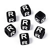 Initial Acrylic Horizontal Hole Beads X-OACR-ZX006-35R-1