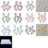 48Pcs 24 Colors Spray Painted Iron Safety Pins Brooch Findings IFIN-AR0001-29-1