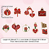 45Pcs 9 Styles Valentine's Day Theme Alloy Enamel Pendants FIND-CJ0003-80-2