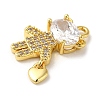 Rack Plating Brass Cubic Zirconia Pendants KK-K274-05G-2